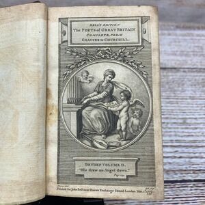 Vintage Poetry Book with Engraved Cover